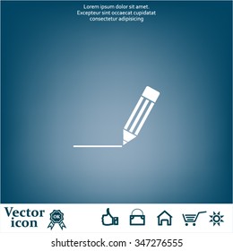 pencil icon , vector illustration