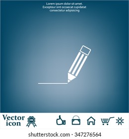 pencil icon , vector illustration