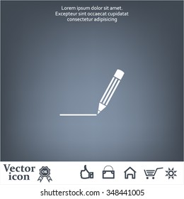 pencil icon , vector illustration