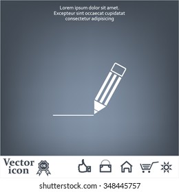 pencil icon , vector illustration