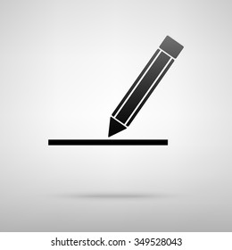 pencil icon , vector illustration