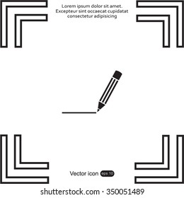 pencil icon , vector illustration