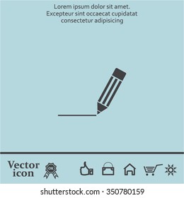 pencil icon , vector illustration