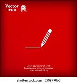 pencil icon , vector illustration