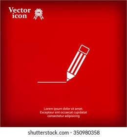 pencil icon , vector illustration