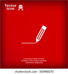 pencil icon , vector illustration
