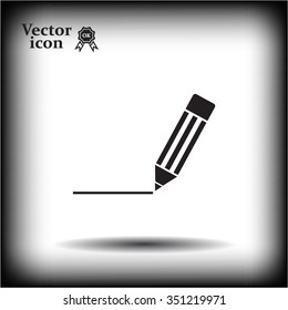 pencil icon , vector illustration