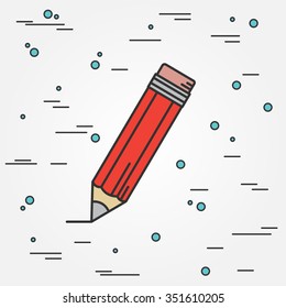 Pencil Icon. Vector illustration.