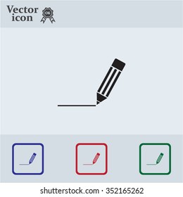 pencil icon , vector illustration
