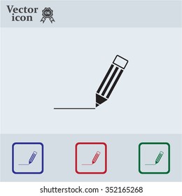 pencil icon , vector illustration