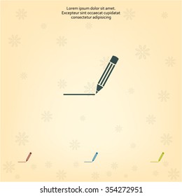 pencil icon , vector illustration