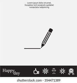 pencil icon , vector illustration