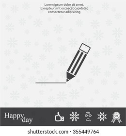 pencil icon , vector illustration
