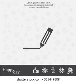pencil icon , vector illustration