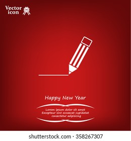pencil icon , vector illustration