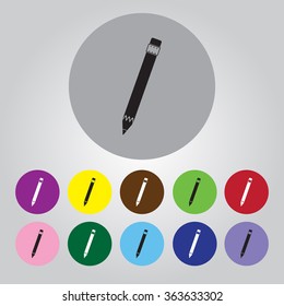 Pencil icon , Vector illustration