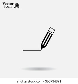 pencil icon , vector illustration