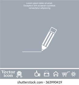 pencil icon , vector illustration