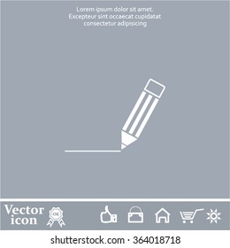 pencil icon , vector illustration