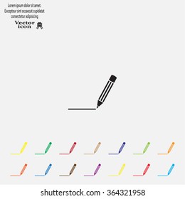 pencil icon , vector illustration