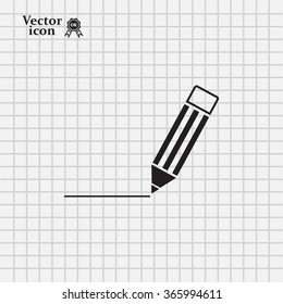 pencil icon , vector illustration