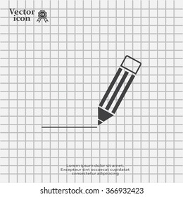pencil icon , vector illustration