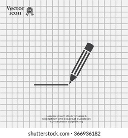 pencil icon , vector illustration