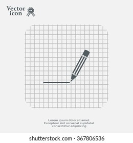 pencil icon , vector illustration