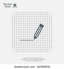 pencil icon , vector illustration