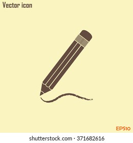 pencil icon , vector illustration