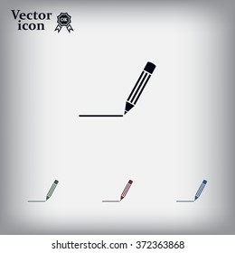 pencil icon , vector illustration