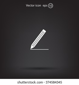 pencil icon , vector illustration