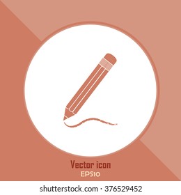 pencil icon , vector illustration
