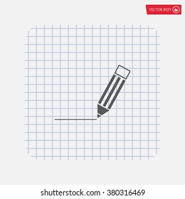 pencil icon , vector illustration