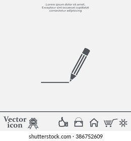pencil icon , vector illustration