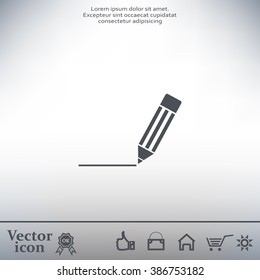 pencil icon , vector illustration
