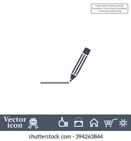pencil icon , vector illustration