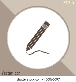 pencil icon , vector illustration