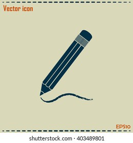 pencil icon , vector illustration