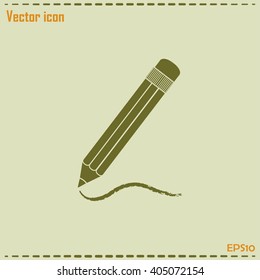 pencil icon , vector illustration