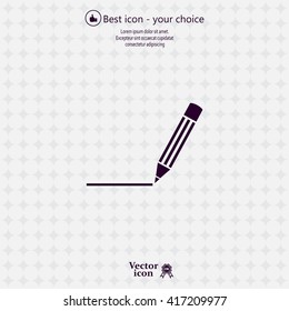 pencil icon , vector illustration