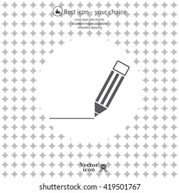 pencil icon , vector illustration