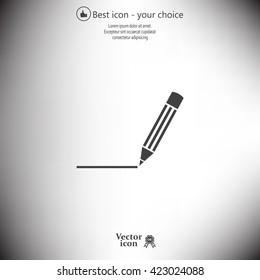 pencil icon , vector illustration