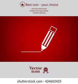 pencil icon , vector illustration