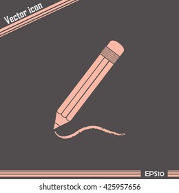 pencil icon , vector illustration