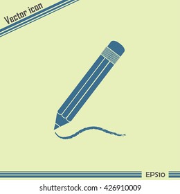 pencil icon , vector illustration
