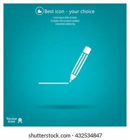 pencil icon , vector illustration