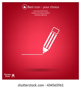 pencil icon , vector illustration