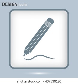 pencil icon , vector illustration