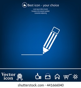pencil icon , vector illustration